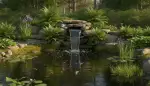 Traumhafter Gartenteich Wasserfall bauen