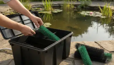Klares Teichwasser leicht gemacht: Die innovative Filterbürste für Ihren Teichfilter (30-80 cm)