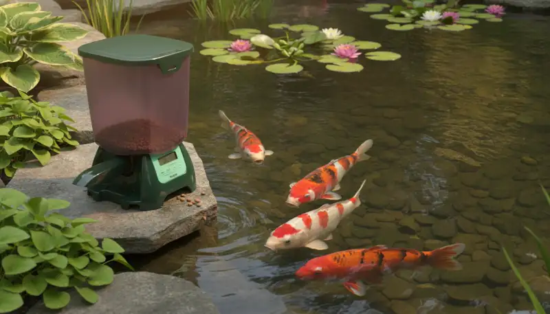 Clevere Futterautomaten für Koi und Teichfische