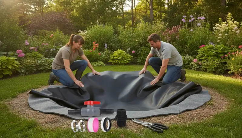 EPDM Teichfolie verlegen: Schritt für Schritt zum Traumteich