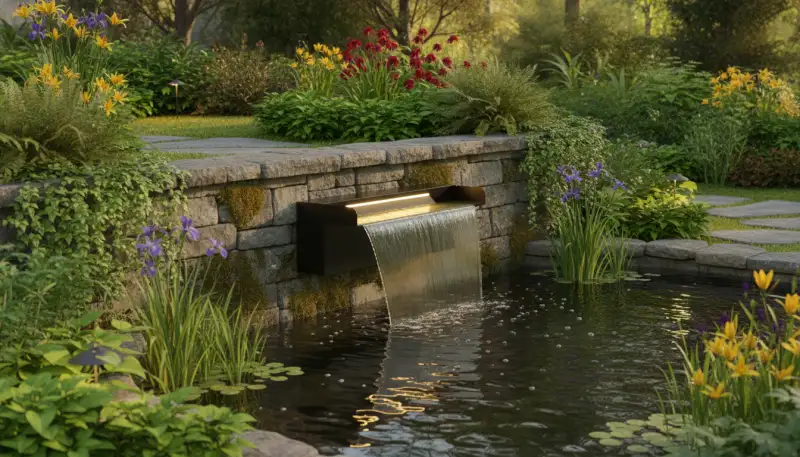 Gartenteich Wasserfall gestalten