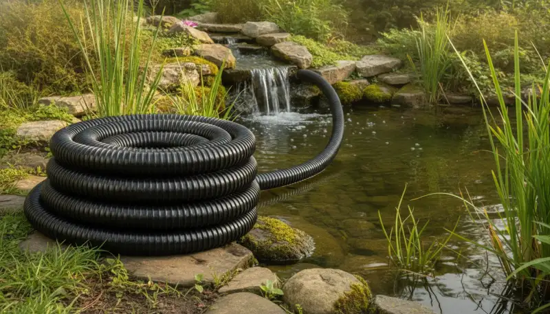 Optimaler Durchfluss im Teich: Warum der AquaOne Teichschlauch 50 mm 5 Meter Ihr Wasserparadies bereichert