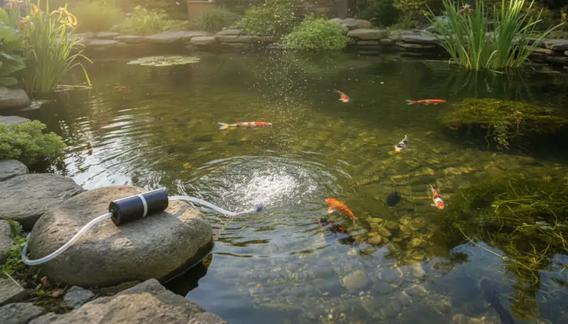 Sauerstoffpumpen: Weniger Strom, mehr Teich