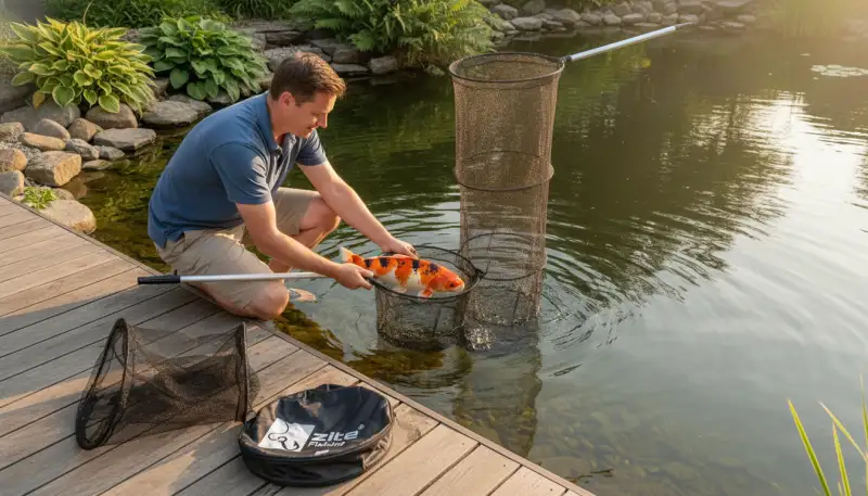 Setzkescher für Koi: Schonend Fische fangen